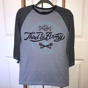 Third & Army Baseball tee